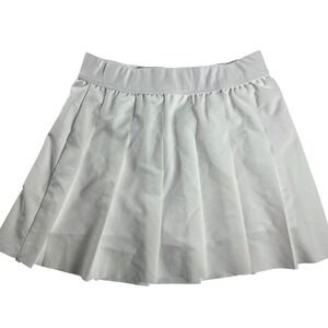 Fabletics White Pleated Tennis Pickleball Skort Built In Shorts Womens M